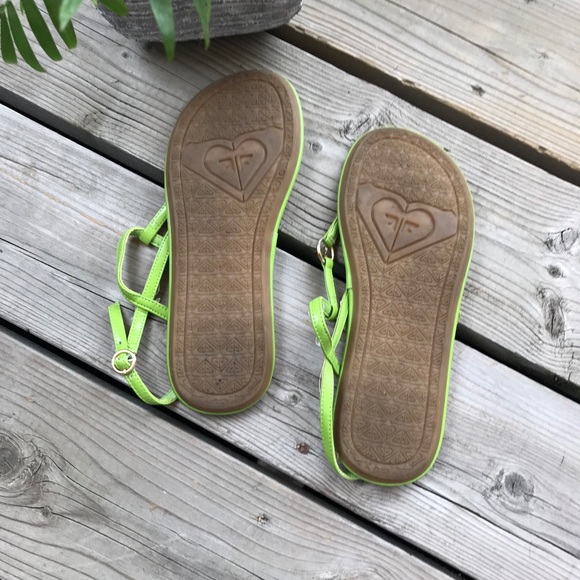 Green Roxy back-strap Sandals Size 8/9 - Picture 3 of 3